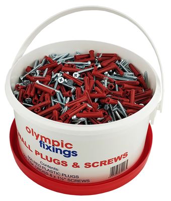 Picture of Tower Tub 500 Red Plugs & Screws 8x1.1/2