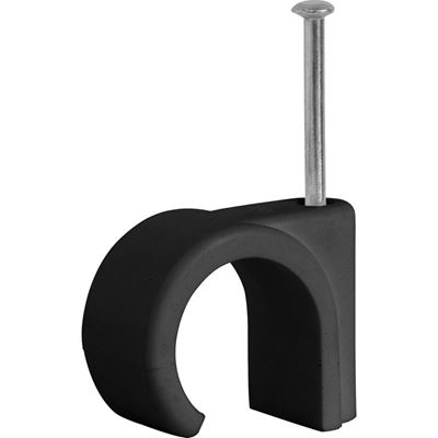 Picture of 10mm Round Cable Clips Black (100)
075-161-210