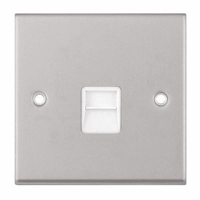 Picture of 1gang Secondary Data Socket
Satin Chrome White Insert RAISED
