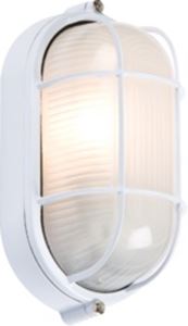 Picture of White 60watt ES Bulkhead c/w Guard
WHITE 60W ES BULKHEAD C/W GUARD