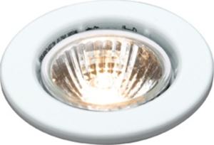 Picture of DGZ10W  MAINS GU10 Steel Ring Downlight WHITECP retaining ring; single clip fix