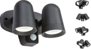 Picture of BLACK SECURITY LIGHT 2 X 9W LED C/W SENSOR
MANUAL OVERRIDE  Knightsbridge