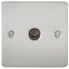 Picture of 1 GANG COAX OUTLET  FLAT PLATE
BRUSHED CHROME