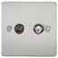 Picture of 1 GANG COAX/SATELLITE  FLAT PLATE
BRUSHED CHROME