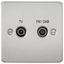 Picture of 1 GANG TV/FM DAB  FLAT PLATE
BRUSHED CHROME