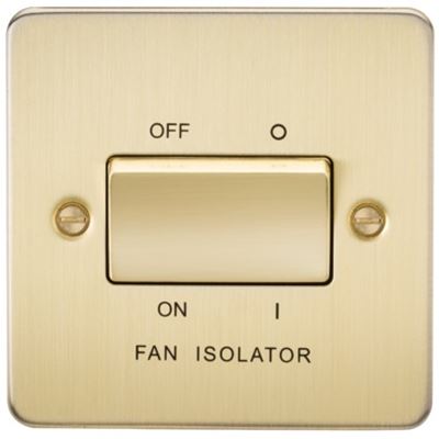 Picture of 1 FAN ISOLATOR SWITCH  FLAT PLATE
BRUSHED BRASS