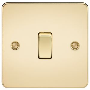 Picture of 1GANG 2WAY  SWITCH  FLAT PLATE
POLISHED BRASS