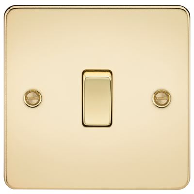 Picture of 1GANG 2WAY  SWITCH  FLAT PLATE
POLISHED BRASS