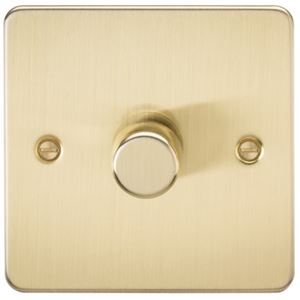 Picture of 1GANG 2WAY  DIMMER FLAT PLATE
10-200W/LED 5-150W BRUSHED BRASS