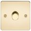 Picture of 1GANG 2WAY  DIMMER FLAT PLATE
10-200W/LED 5-150W POLISHED BRASS
