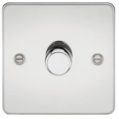 Picture of 1GANG 2WAY  DIMMER FLAT PLATE
10-200W/LED 5-150W POLISHED CHROME
