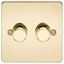 Picture of 2GANG 2WAY  DIMMER FLAT PLATE
10-200W/LED 5-150W POLISHED BRASS