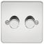 Picture of 2GANG 2WAY  DIMMER FLAT PLATE
10-200W/LED 5-150W POLISHED CHROME