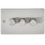 Picture of 3GANG 2WAY  DIMMER FLAT PLATE
10-200W/LED 5-150W BRUSHED CHROME
