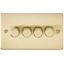 Picture of 4GANG 2WAY  DIMMER   FLAT PLATE
10-200W/LED 5-150W BRUSHED BRASS