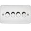 Picture of 4GANG 2WAY  DIMMER   FLAT PLATE
10-200W/LED 5-150W POLISHED CHROME