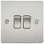 Picture of 2GANG 2WAY  SWITCH FLAT PLATE
BRUSHED CHROME