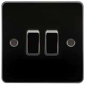 Picture of 2GANG 2WAY  SWITCH FLAT PLATE
GUNMETAL