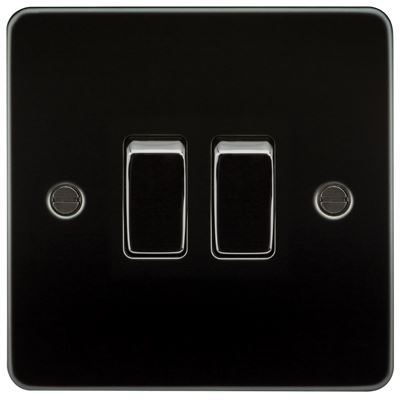 Picture of 2GANG 2WAY  SWITCH FLAT PLATE
GUNMETAL