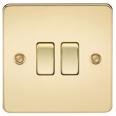 Picture of 2GANG 2WAY  SWITCH FLAT PLATE
POLISHED CHROME