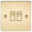 Picture of 2GANG 2WAY  SWITCH FLAT PLATE
POLISHED CHROME