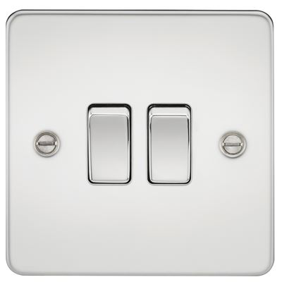Picture of 2GANG 2WAY  SWITCH FLAT PLATE
POLISHED CHROME