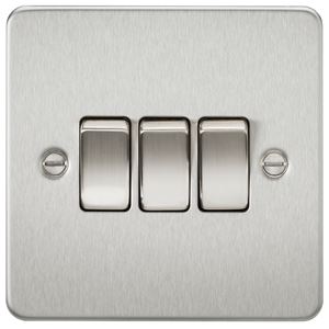Picture of 3GANG 2WAY  SWITCH  FLAT PLATE
BRUSHED CHROME