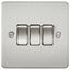 Picture of 3GANG 2WAY  SWITCH  FLAT PLATE
BRUSHED CHROME