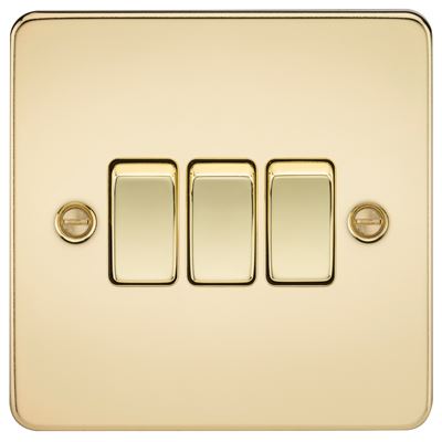 Picture of 3GANG 2WAY  SWITCH  FLAT PLATE
POLISHED BRASS