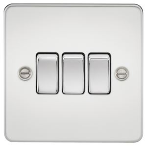 Picture of 3GANG 2WAY  SWITCH  FLAT PLATE
POLISHED CHROME