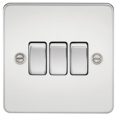 Picture of 3GANG 2WAY  SWITCH  FLAT PLATE
POLISHED CHROME