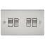 Picture of 4GANG 2WAY  SWITCH FLAT PLATE
BRUSHED CHROME