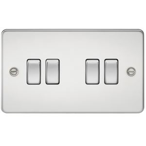 Picture of 4GANG 2WAY  SWITCH FLAT PLATE
POLISHED CHROME
