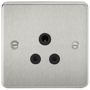 Picture of 5 AMP SOCKET FLAT PLATE
BLACK INSERT BRUSHED CHROME