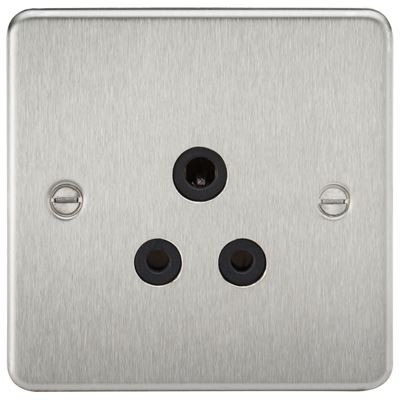 Picture of 5 AMP SOCKET FLAT PLATE
BLACK INSERT BRUSHED CHROME