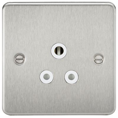 Picture of 5 AMP SOCKET FLAT PLATE
WHITE INSERT BRUSHED CHROME