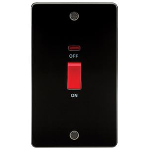 Picture of 45A DP  SWITCH  C/W NEON FLAT PLATE
2 GANG GUNMETAL