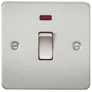 Picture of 20A DP  SWITCH  C/W NEON FLAT PLATE
BRUSHED CHROME
