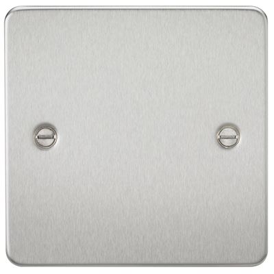 Picture of 1 GANG BLANK PLATE  FLAT PLATE
BRUSHED CHROME
