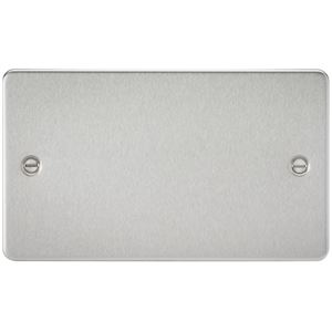 Picture of 2 GANG BLANK PLATE  FLAT PLATE
BRUSHED CHROME