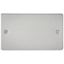 Picture of 2 GANG BLANK PLATE  FLAT PLATE
BRUSHED CHROME