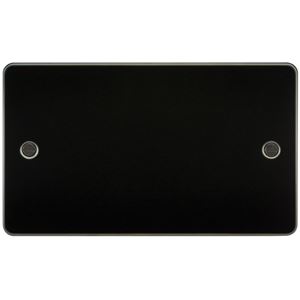 Picture of 2 GANG BLANK PLATE  FLAT PLATE
GUNMETAL