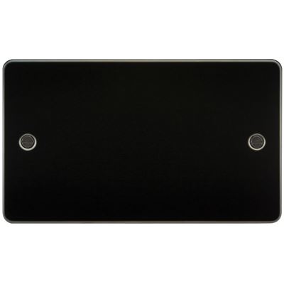 Picture of 2 GANG BLANK PLATE  FLAT PLATE
GUNMETAL