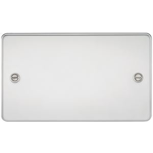 Picture of 2 GANG BLANK PLATE  FLAT PLATE
POLISHED CHROME