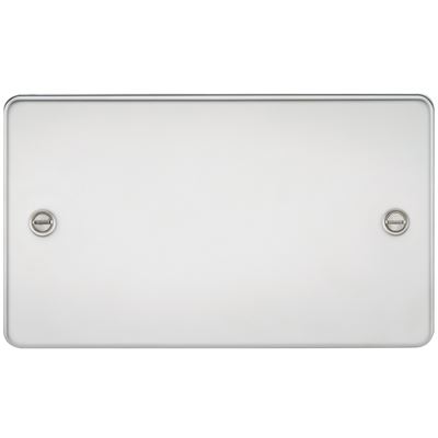 Picture of 2 GANG BLANK PLATE  FLAT PLATE
POLISHED CHROME