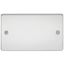 Picture of 2 GANG BLANK PLATE  FLAT PLATE
POLISHED CHROME