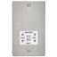 Picture of 115V/230V SHAVER SOCKET  PLATE
WHITE  INSERT BRUSHED CHROME