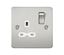 Picture of 1 GANG SOCKET SWITCHED FLAT PLATE
WHITE INSERT BRUSHED CHROME