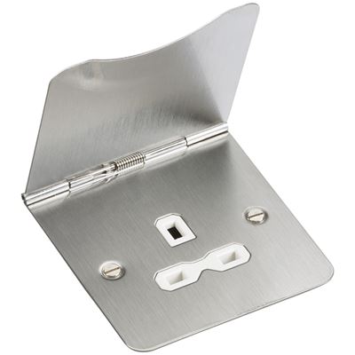 Picture of 1 gang floor socket
brushed chrome