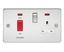 Picture of 45A DP  SWITCH   NEON  FLAT PLATESWITCH AND 13A SOCKET  POLISHED CHROME WH/INS